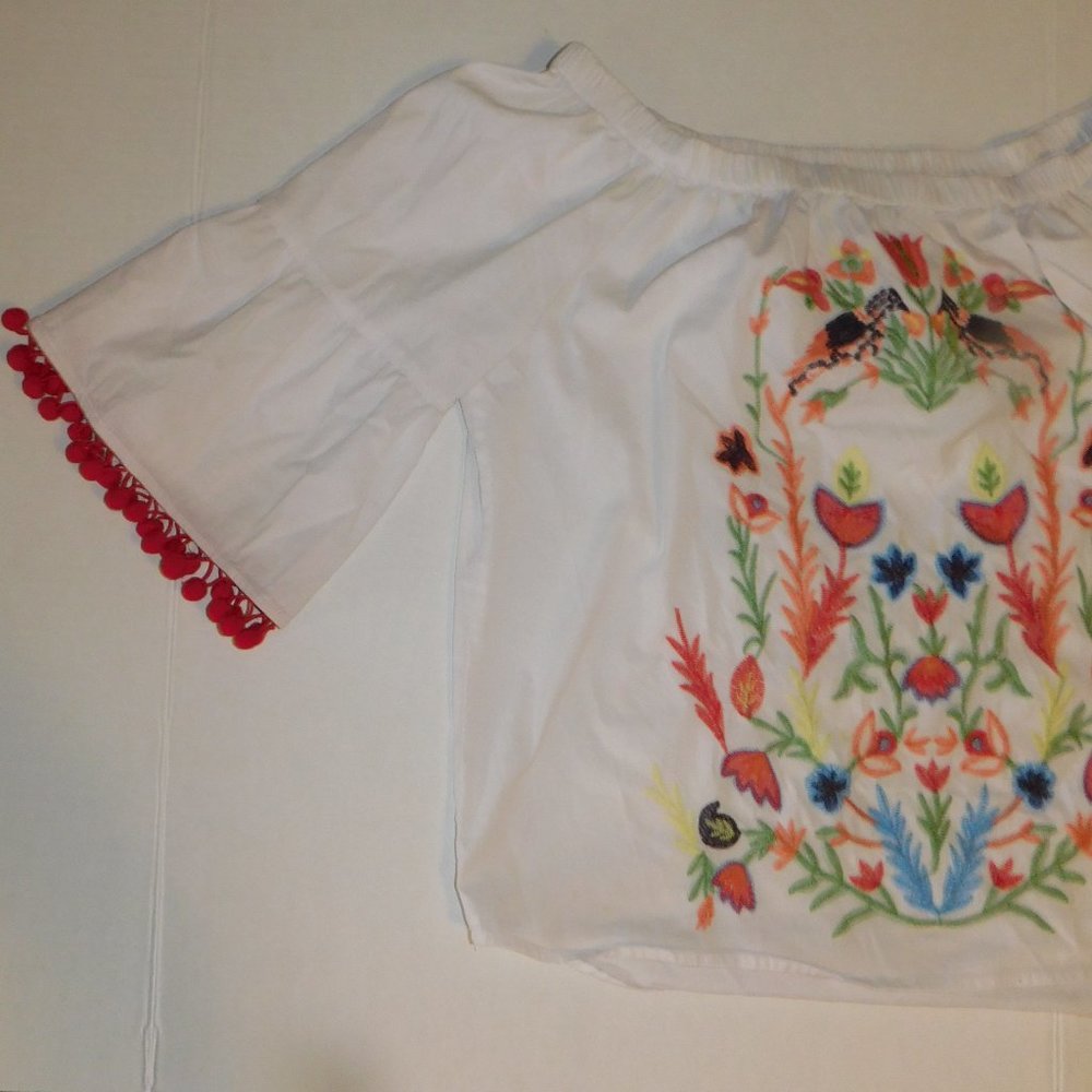 Womens Shirt Size Small Birds Flowers - Picture 3 of 7